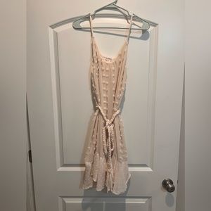 VICI Blue Pepper PomPom Cream Dress- Medium